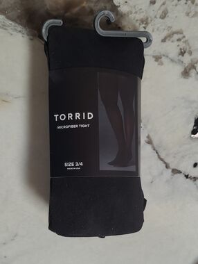 torrid Black Microfiber Tights